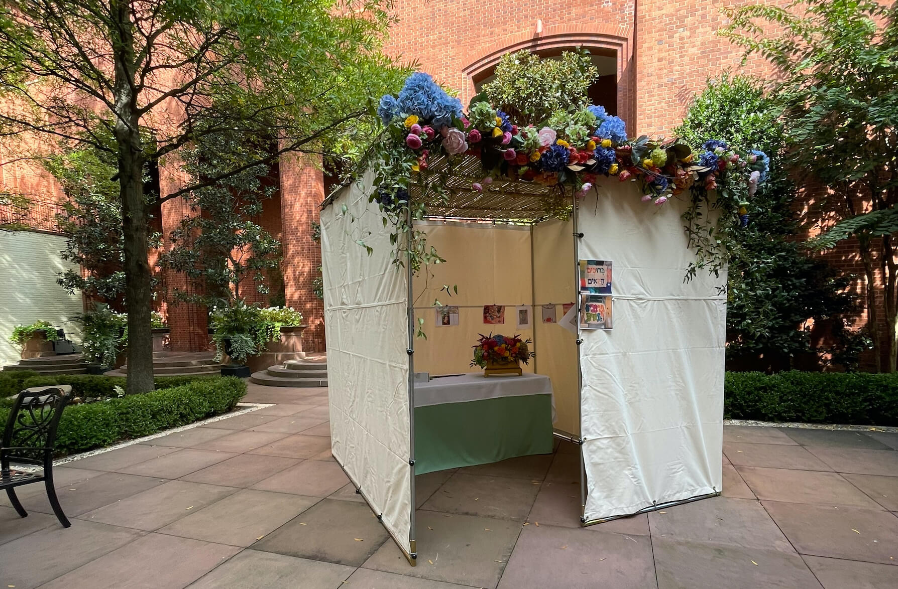 A sukkah outside the Blair House on Oct. 13, 2022 
