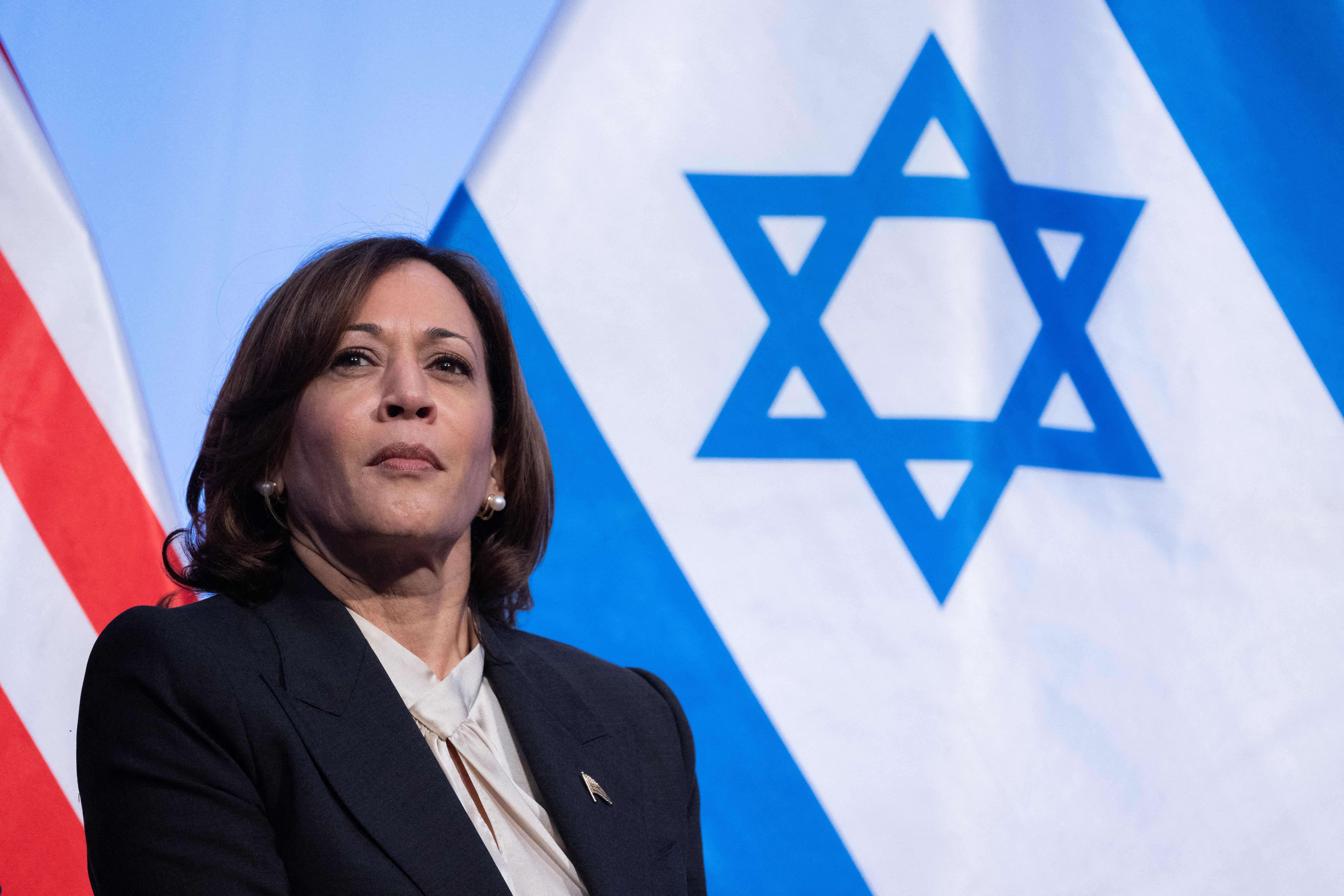 Vice President Kamala Harris attends a reception for Israel's Independence Day, hosted by the Embassy of Israel, in Washington, D.C., on June 7, 2023.