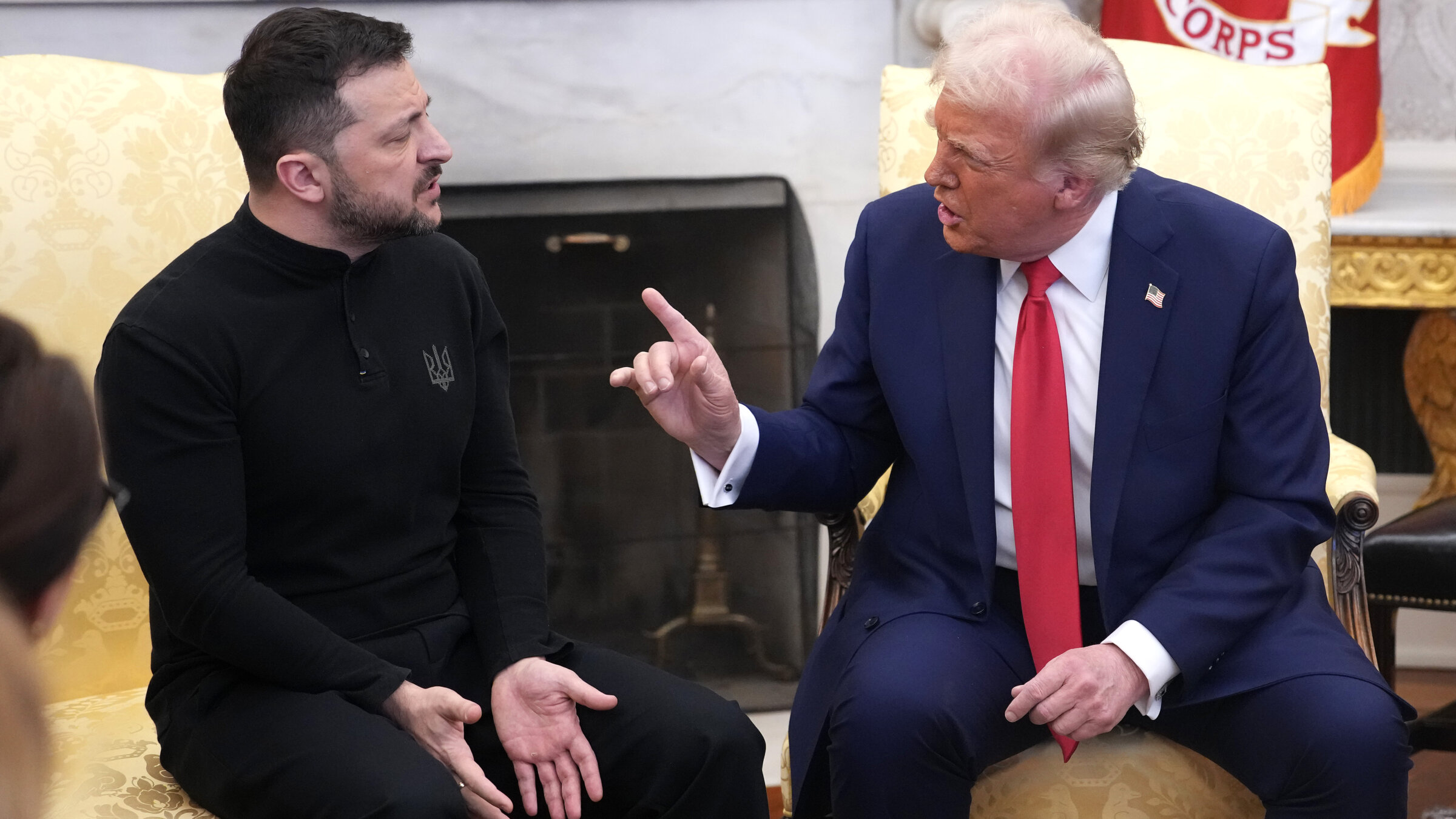 President Donald Trump and Ukrainian President Volodymyr Zelenskyy meet in the Oval Office Feb. 28.